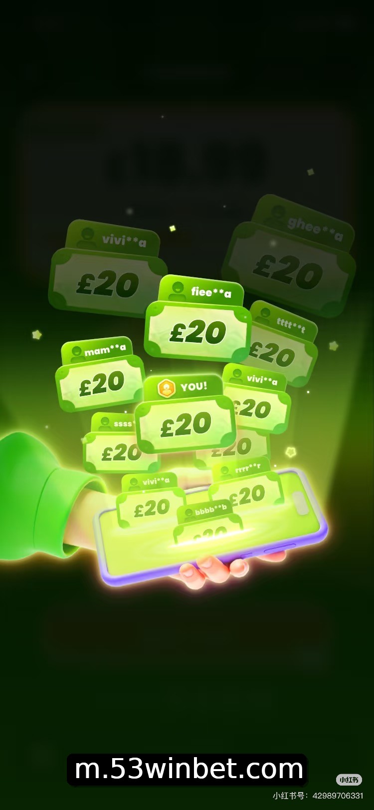 Interface do App 53win